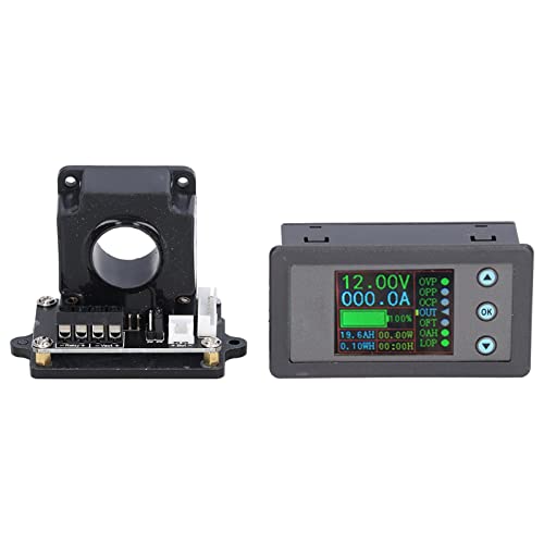 Headerbs 9610S LCD ディスプレイ デジタル電圧計 電圧計 電流電圧計 電力エネルギー計 マルチメータ 電流計 電圧計 カラースクリーン デジタルメータ DC 用 LCD 温度モニタ
