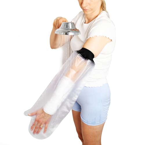 SEALCUFF Waterproof Cast Cover Arm, Plaster Protective Cover for Shower for arm, hand, fingers and elbow, Reusable Cast Protector Waterproof Cast Cover for Bandages and Dressings, Tattoo