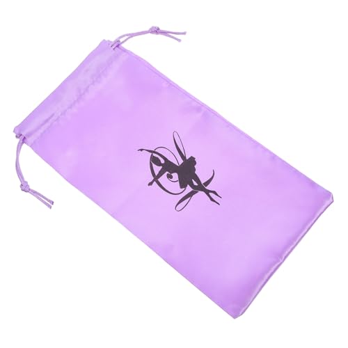Beaupretty 舞踊用巾着シューズバッグ レディースサテン製 軽量持ち運び簡単 バレエ練習競技対応 大容量シューズ収納ポーチ