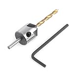 Brocas Avellanadoras,Herramienta Escariadora de Carpintería Chapada en Titanium para Taladrar Chaflán Desbarbado(5.5mm)