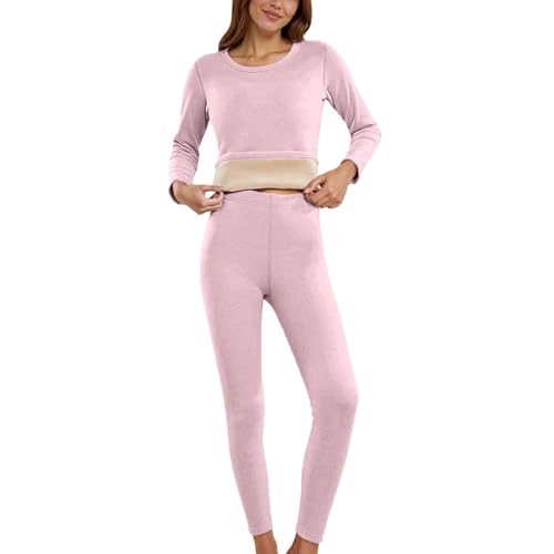 Sous-vêtements thermiques pour homme et femme doublés polaire contre le froid