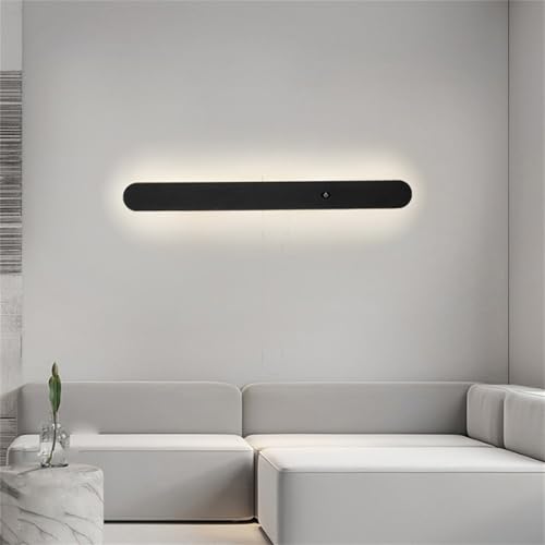 LED aplique de pared con interruptor táctil interior y lámpara de lectura negra 5