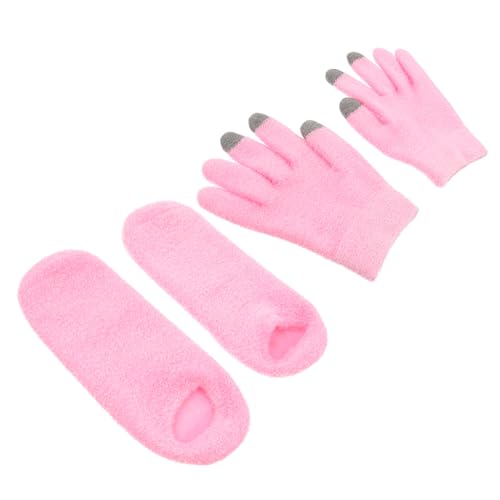 SHERCHPRY 2 Pairs Winter Gloves Touch Screen Gel Gloves for Men Women Moisturizing Socks for Cold Days