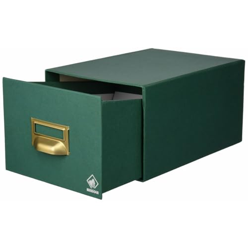 Mariola 3-500 - Fichero cartón forrado 180 x 125 x 250 mm, color verde