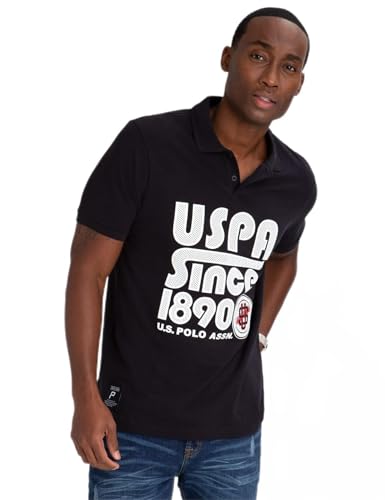 Polo imprimé USPA 1890 vêtement homme coton manches courtes mode