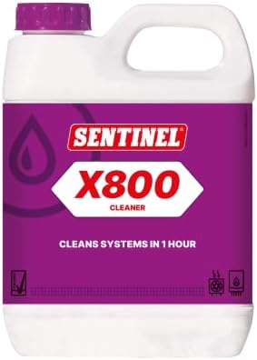 Sentinel - X800 Fast Acting Cleaner 1L, targeted central heating system cleaning inside an hour, restores system efficiency by targeting corrosion debris, ideal for hot and cold systems