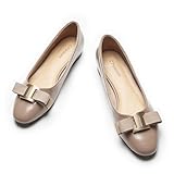 C.Paravano Ballet Flats | Flats for Women | Shoes with Bow Ballerina Flat | Dress Shoes for Women(10,Taupe)