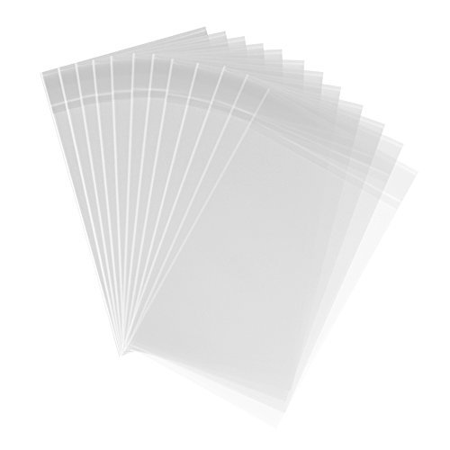 200ct Clear Cello Bags Adhesive 10 x 13-1.4 mils Self Sealing OPP Plastic Gift Bags for Clothing T-shirt Storage Envelope Gift Cellophane Wrap (10'' x 13'')