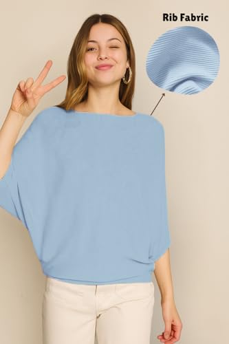 Image of Nachu Women Fashion Ribbed Batwing Sleeves Bagy Balloon Style Fit Top |Casual Regular Size fit | Winter and Party fit
