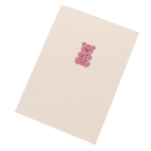 Image of Graphique Gummy Bear Cards, Pack of 10 Cards with Envelopes, All Occasion Greetings, Blank Inside, Gold Foil Embossing, La Petite Press Collection Boxed Set, 3.25 inch x 4.75 inch