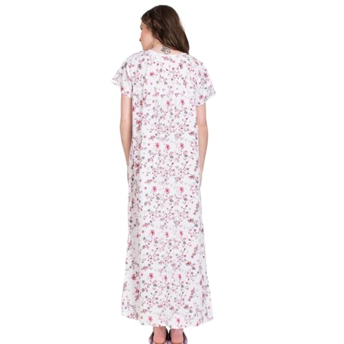 Image of Women's Cotton Nighty Night Gown Multicolore /Cotton Nighty for Pregnant Ladies /Women Night Gowns for Day Wear /Night Wear (Multicolour)(Available Sizes XL & XXL)