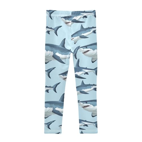 Great White Shark Girls' Leggings Toddler Doodles Kids Yoga Pants Dance Active Tights 4T2
