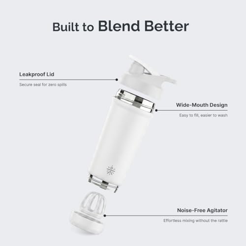 Image of Cult Stainless Steel Bottom Opener Shaker Bottle 700 ml, Leakproof Protein Mixer with Noise-Free Agitator, Wide Mouth, Dishwasher Safe, BPA-Free, Gym & Fitness Supplement Bottle