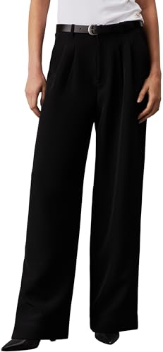 Calvin Klein Jeans Damen Stretch Crepe Straight Pant J20j224966 Andere Freizeithosen, Schwarz (Ck Black), 31W Calvin Klein Jeans Damen Stretch Crepe Straight Pant J20j224966 Andere Freizeithosen, Schwarz (Ck Black), 31W