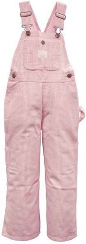 Lakin McKey 225 Kid's Premium Washed Bib Overall Pink Stripe Size 7