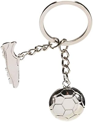 RKG Football Soccer Boot Ball Metal Keyring Key Fob