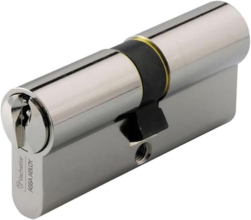 Vachette Cylindre de Serrure Mécanique FIRST pour Porte - Double Entrée 30x30mm - Mécanisme 5 Goupilles Sécurisé - 3 Clés - Installation Facile - Garantie 2 Ans -...