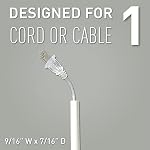 Legrand Wiremold C110S Cordmate 108 Inch 17 Piece Cord Cover Kit, Organizer for Wall, Holds 1 Cord or Cable, Sustainable Packaging, White (1 Pack)