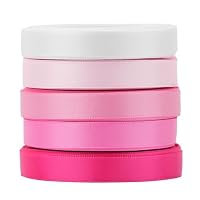 Mayreel Dusty Blue Satinband Set – 6 Rollen, Je 9,1 M, 2,5 Cm Breit, Für Basteln & Hochzeit