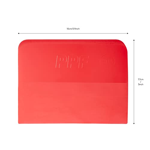 Image of FOSHIO PPF Squeegee for Vinyl, Red 80A Hardness Medium Size Anti-Scratch TPU Rubber Window Tint Squeegee for Paint Protection Film, Car Window Tinting