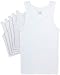 'Rene Rofe Girls Undershirt Tank Top, White, Medium / 7-8 (Pack of 6)'