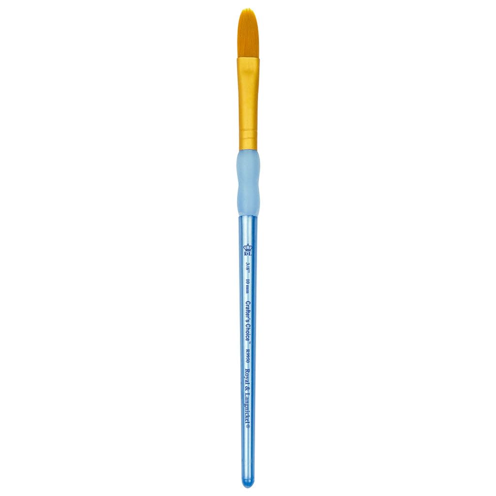 Crafter's Choice Gold Taklon Oval Wash Brush-1/2" Width