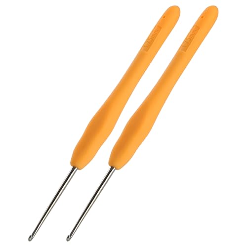 Image of 2Pcs 1.75mm Small Crochet Hooks, Ergonomic Small Lace Crochet Hook for Beginners, Crochet Needles for Crocheting, Smooth and Comfortable for Arthritis (1.75mm)