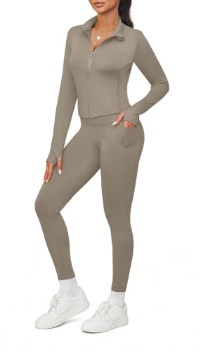Alaroo 2 Piece Workout Sets for Women Clothing Matching Leggings - image 1
