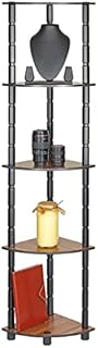 5 Tier DIY Multipurpose Turn-N-Tube Standing Corner Wall Shelf For Living Room, Bed Room, Home, Office, Display Rack | Storage Shelves and Display Organizer