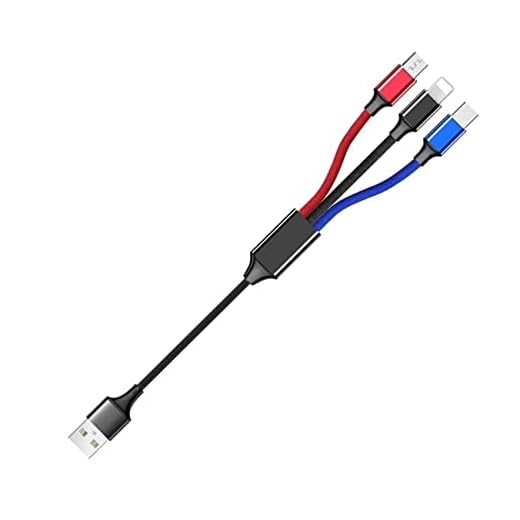 Acessório PowerBank curto multiuso USB C e cabo micro carregador para iWalk, Spigen PocketBoost, INIU, RAVPower, Bonai, Anker, Miady, RAVPower, funciona com smartphones, fones de ouvido, fones de