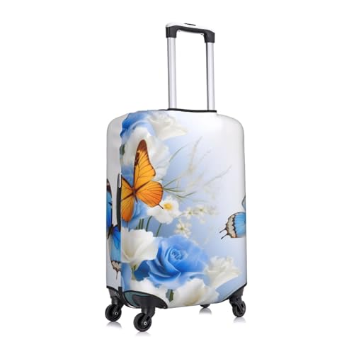 Flowers And Butterfly Print Luggage Suitcase Covers Elastic Washable Luggage Protector Luggage Covers For Suitcase3