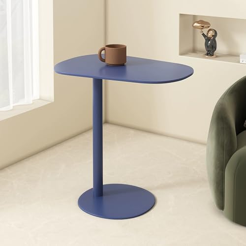 Mesa auxiliar blanca sobre la cama, escritorio compacto para laptop y mesa auxiliar para sala de estar, dormitorio, oficina, mesa auxiliar multifuncional para comer, trabajar y almacenar
