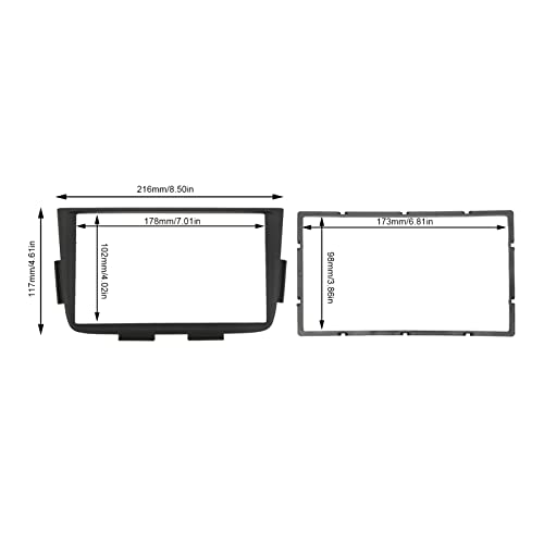 Kit façade autoradio double DIN pour MDX 2001-2006 châssis plastique ABS