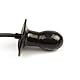 Rubberfashion Latex Butt Plug - Mini Ball - aufblasbarer Analplug mit Pumpe für Frauen und Männer 7,5 x 4 cm schwarz ohne festen Kern
