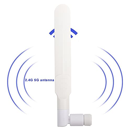 Antena WiFi, antenas de banda dupla com menos interferência para placa de rede(Branco)
