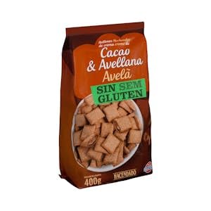 Cereales rellenos de crema de cacao y avellana Hacendado sin gluten Paquete 400 g Pack 2