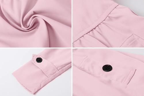 Image of Betusline Girls 2 Packs Trench Coat Hooded Lightweight Single Breasted Dress Outerwear Jacket,2-14 Years