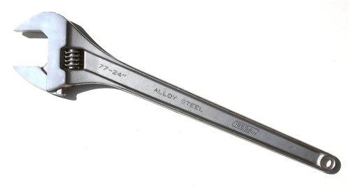 Irega 24" Adjustable Wrench, Triple-Chrome Finish, 77-24