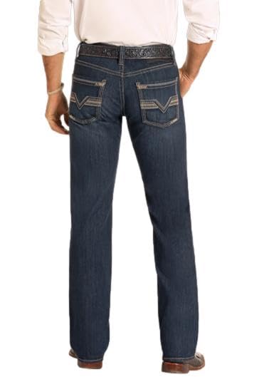 Rock & Roll Denim Men's Slim Fit Small V Straight Leg Jeans