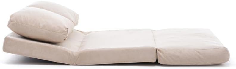 Pafu Taida Double Back 5 Stage Folding Bed Reclining Chair - Cream