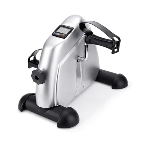 Image of Ciclovida Pedal Exerciser - Under Desk Bike for Arms and Legs, Adjustable Resistance, LCD Display, Physical Therapy & Rehab, Non-Slip Straps, Home & Office