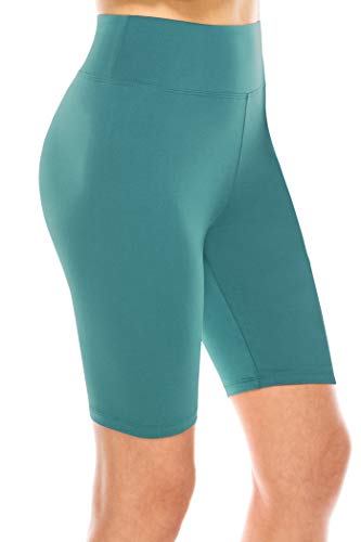 Image of ALWAYS Women's High Waist Bike Shorts - Athletic Workout Tummy Control Stretch Running Yoga Pants