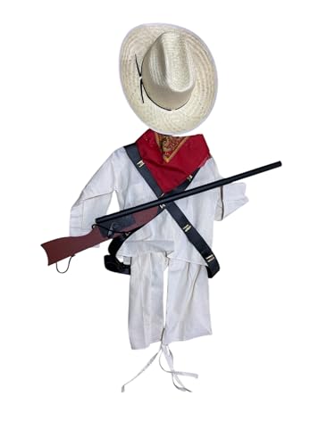 Opiniones y reviews de Ropa de Hípica para Niño los mejores 5. 42 Traje de Revolucionario Mexicano para Niño, Incluye Sombrero, Camisa, Pantalón, Palicate y Rifle de Juguete (8)