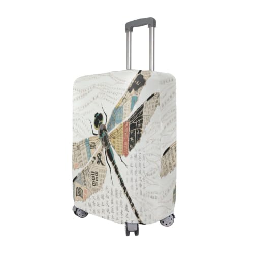 Housse de valise de qualité supérieure motif calligraphie libellule format classique