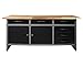 Produktbild Ondis24 Werkbank Karsten Werktisch Packtisch 6 Schubladen Werkstatteinrichtung 160 x 60 x 85 (H) cm Buchenholzarbeitsplatte, Metall bis 510kg belastbar