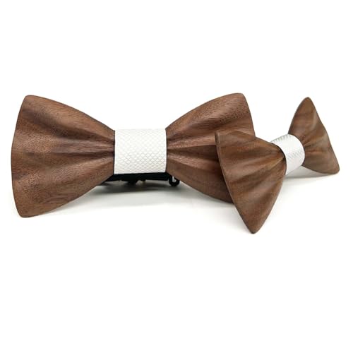 Nœud papillon bois homme enfant pour vos soirées champêtres et fêtes de famille