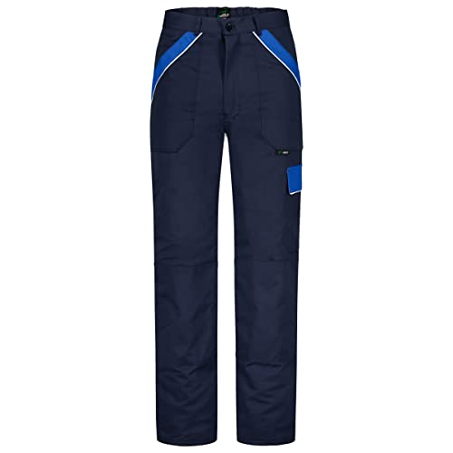 BWOLF Zeus 100% wasserdichte Baumwolle Arbeitshosen Männer Winter Arbeitshose Herren Winter Arbeitshose mit Reflexstreifen und multifunktionalen Taschen (Blau, XL)