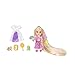 Disney Princess Rapunzel Doll Longest Hair Petite Rapunzel Doll with Pascal, in Purple and White Dress Fashions