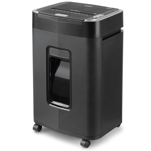 aurora professional grade 150-sheet auto feed micro-cut paper and credit card shredder with 63 gallon pullout basket  60 minutessecurity level p-4