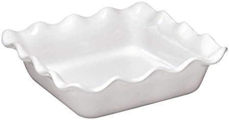 Emile Henry Urban Square Baking Dish - Ruffled - White
